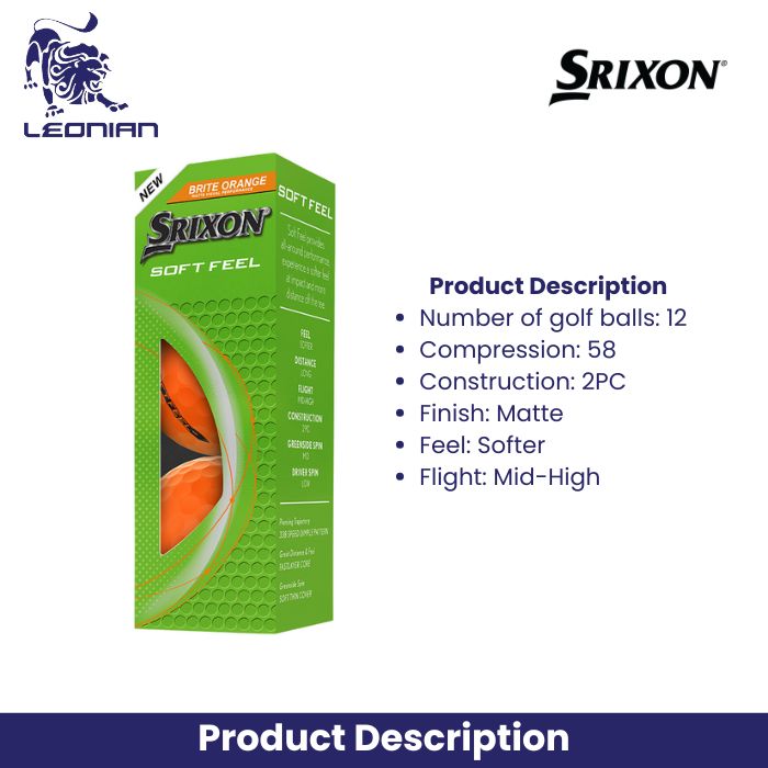 Srixon Soft Feel Brite Orange Golf Balls