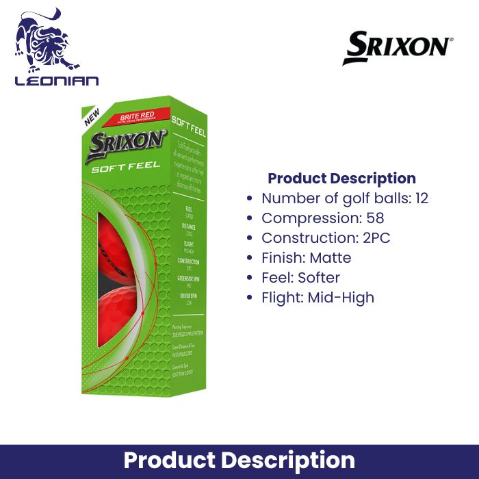 Srixon Soft Feel Brite Red Golf Balls