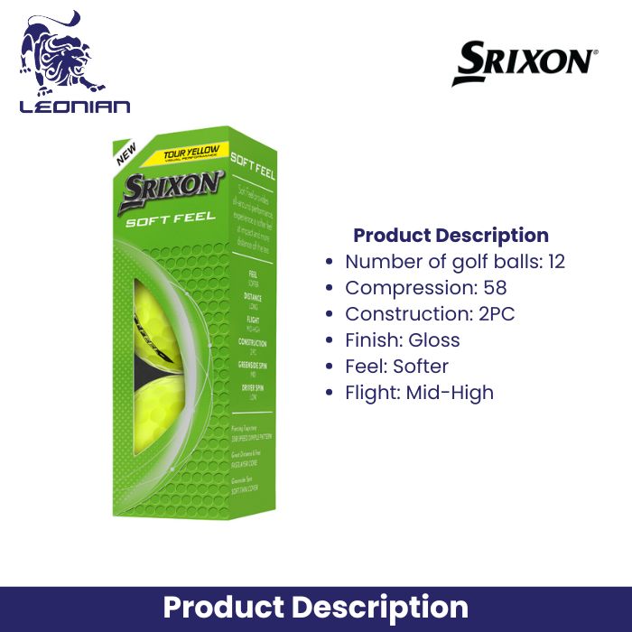 Srixon Soft Feel Tour Yellow Golf Balls