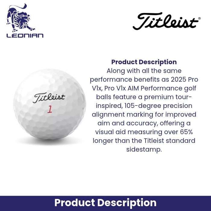 Titleist Pro V1x Performance Alignment Blue Line Golf Balls