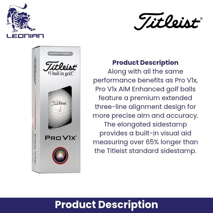Titleist Pro V1x Enhanced Alignment Golf Balls
