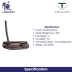 Toulon Design Alcatraz 24 DB MID 38JV Putter