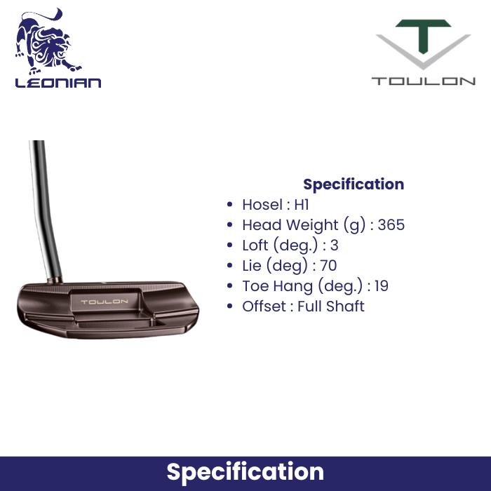Toulon Design Alcatraz 24 H1 MID 38JV Putter
