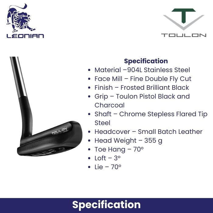 Toulon Design Small Batch Latrobe Black Putter