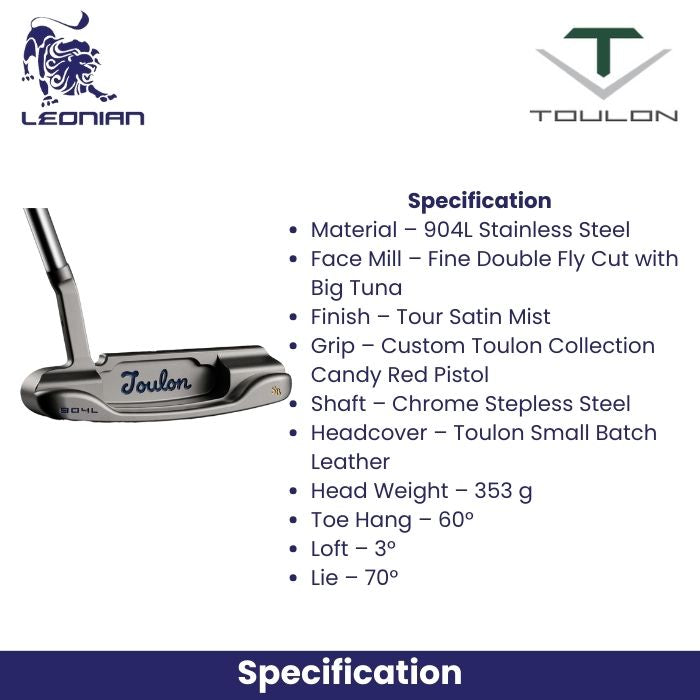 Toulon Design Small Batch Tulsa Satin Putter